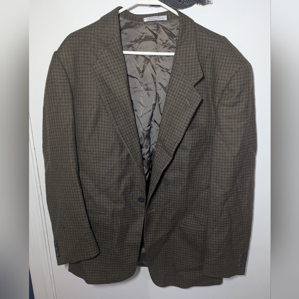Men's Brown Houndstooth Blazer